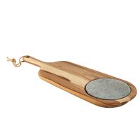 Tábua para Queijos Tramontina Provence em Teca com Cabo e Pedra 48x19 cm