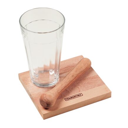 Kit Caipirinha Tramontina 3 Pe&ccedil;as em Madeira Mista - SKU 10239702