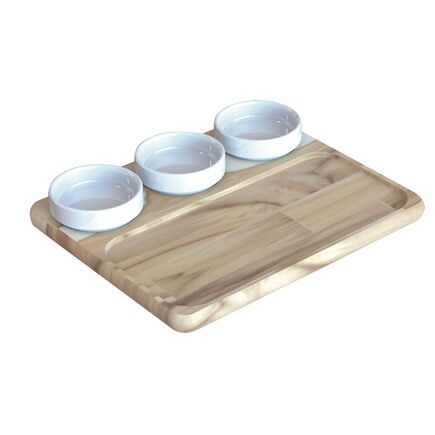 Petisqueira Tramontina com rebaixe de 3 potes - SKU 10239711