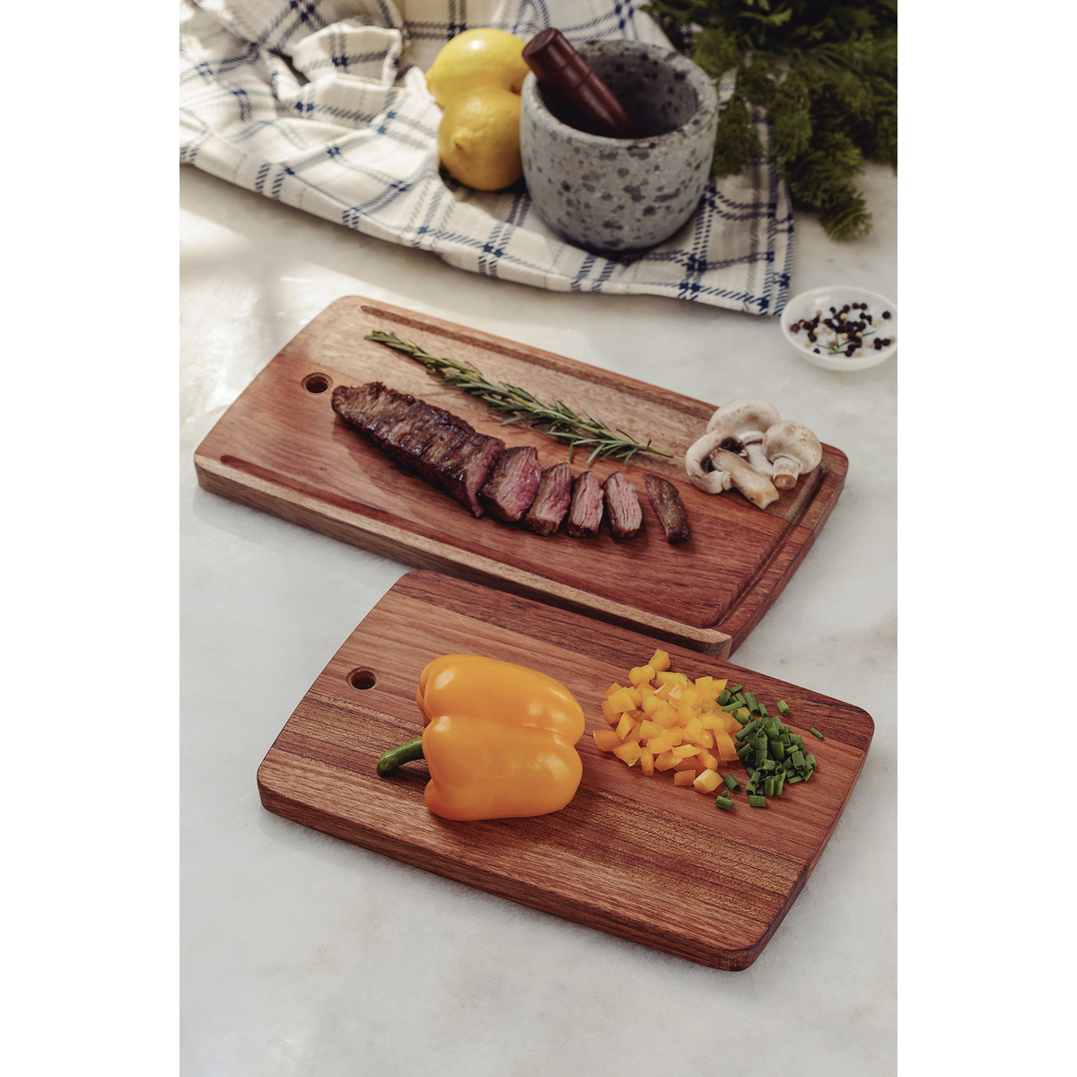 Kit T&aacute;buas para Churrasco em madeira Jatob&aacute; com brancal e acabamento em &Oacute;leo - SKU 10239419 - 2 image number 1