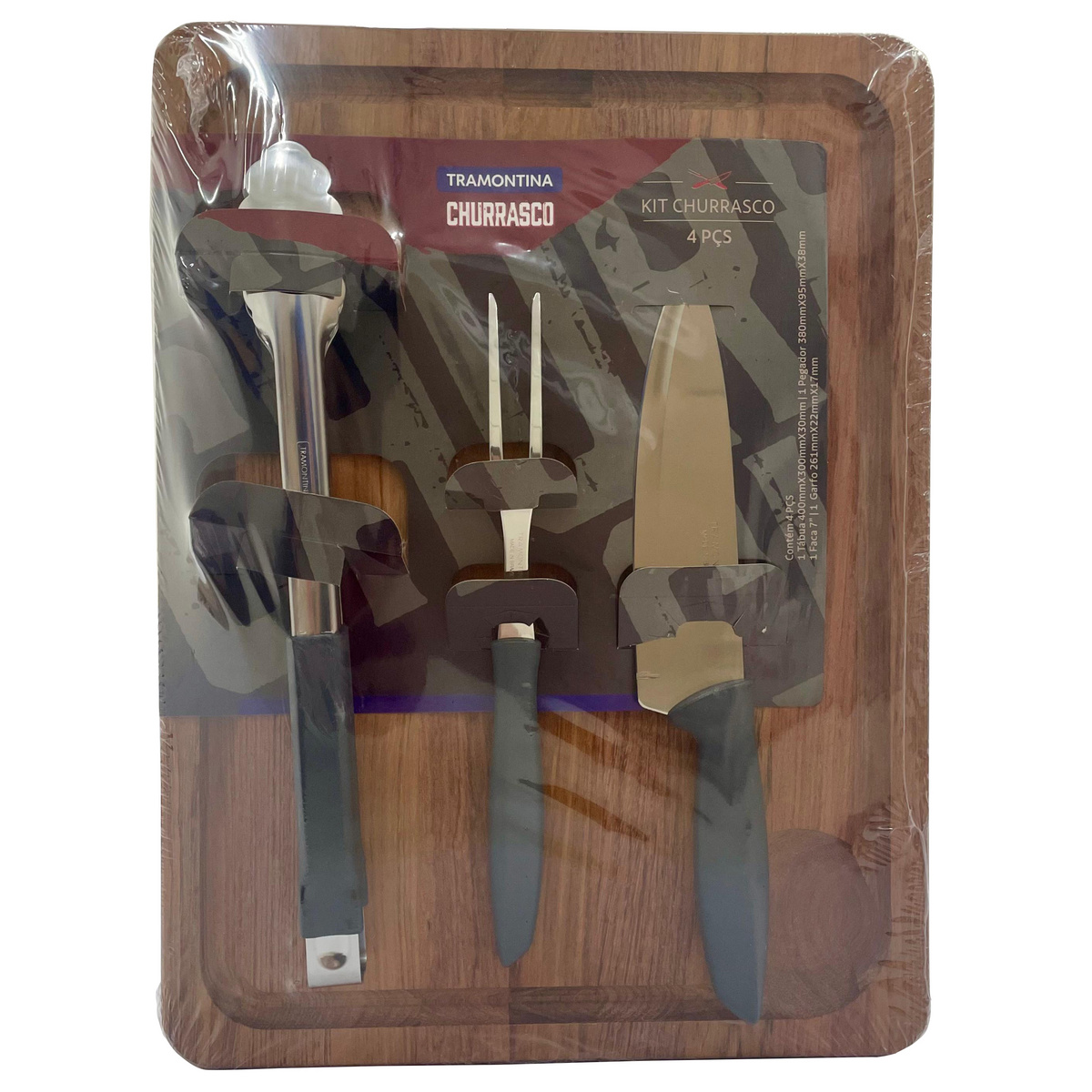 Kit Esta&ccedil;&atilde;o de Corte de 40x30 cm em Madeira Jatob&aacute; com brancal e acabamento em &Oacute;leo - SKU 10239759 - 5 image number 4