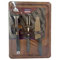 Kit Esta&ccedil;&atilde;o de Corte de 40x30 cm em Madeira Jatob&aacute; com brancal e acabamento em &Oacute;leo - SKU 10239759 - 5 image number 4