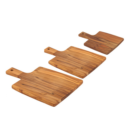 Kit T&aacute;buas Tramontina em Madeira Teca com &Oacute;leo Mineral 3 pe&ccedil;as - SKU 10239773