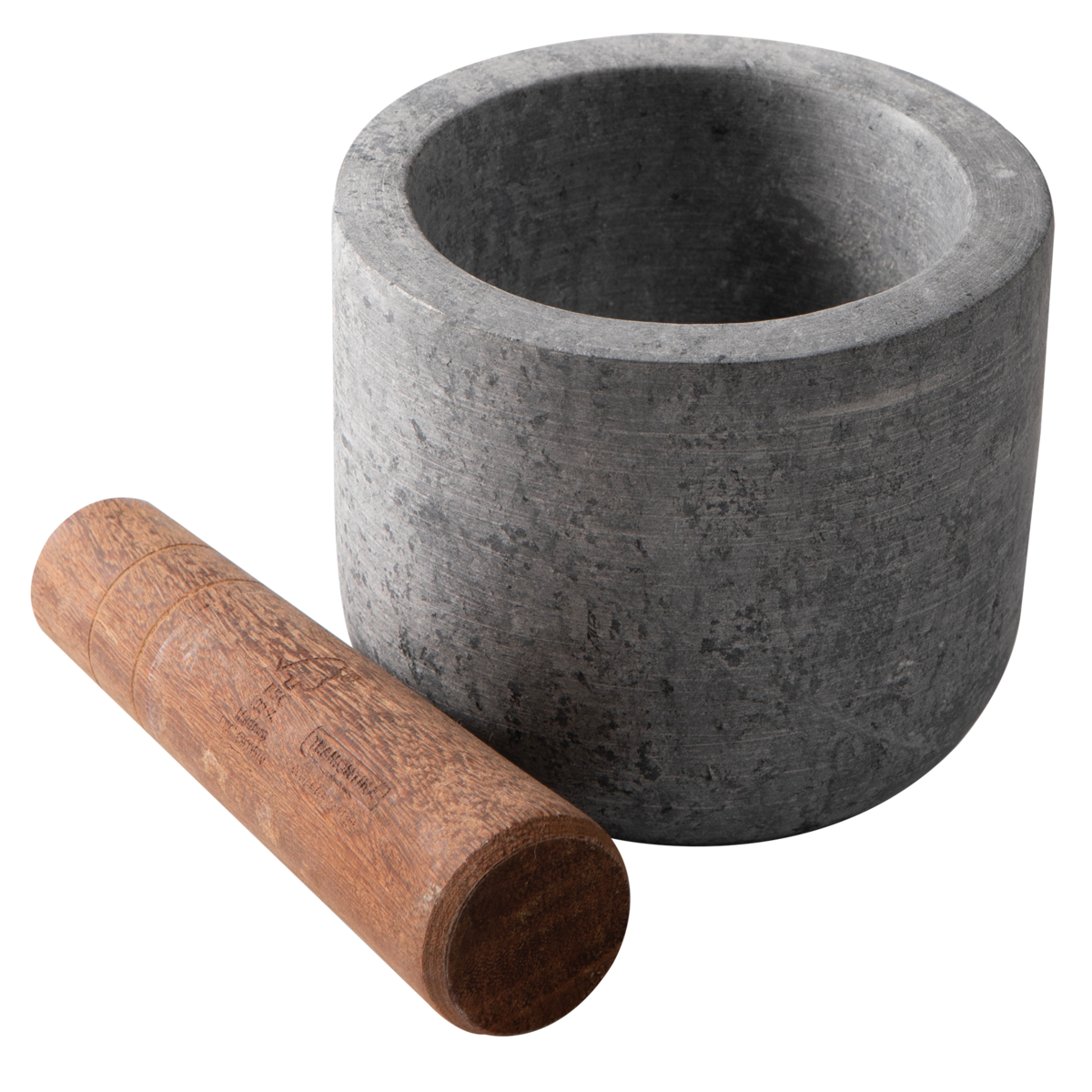Pil&atilde;o Mortar Tramontina Organic em Madeira Cumaru e Pedra Sab&atilde;o 11,5 cm Cor Cinza - SKU 13012450 - 2 image number 1