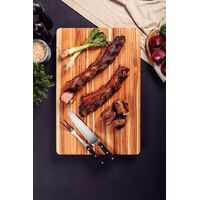 T&aacute;bua Tramontina Churrasco com Empunhadura em Madeira Teca FSC com Acabamento em &Oacute;leo Mineral 60x40 cm - SKU 13085351 - 2 image number 1