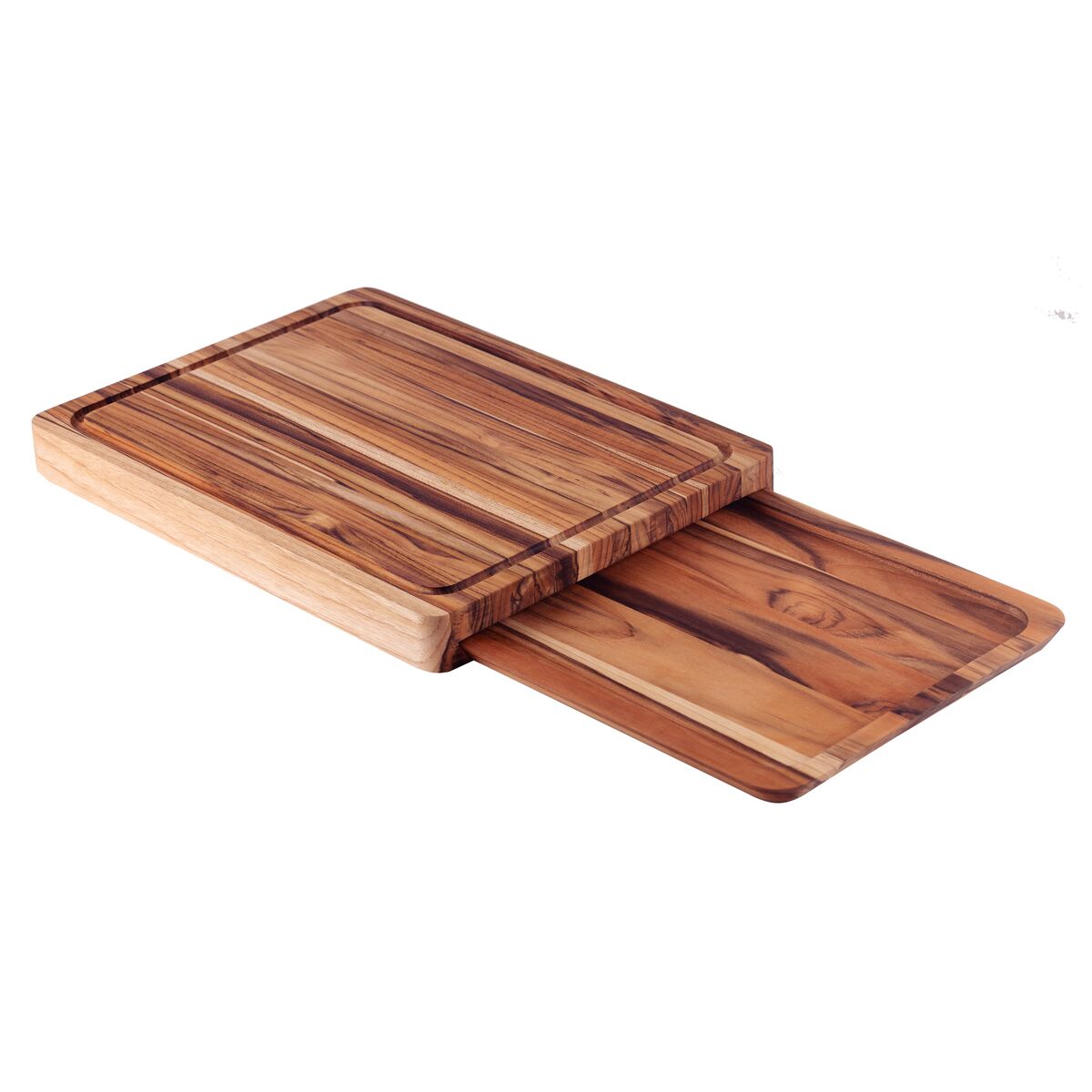 Kit T&aacute;bua e Bandeja Tramontina Churrasco em Madeira Teca com Acabamento em &Oacute;leo Mineral 40 x 30 cm Cor Natural - SKU 13094351 - 1 image number 0