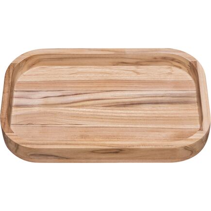 Gamela para Churrasco Tramontina Retangular em Madeira Mista com Acabamento Natural 40x25 cm - SKU 13208052