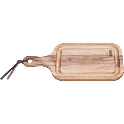 T&aacute;bua para Churrasco Tramontina Retangular com Cabo em Madeira Teca com Acabamento Natural 46 x 23 cm - SKU 13211052