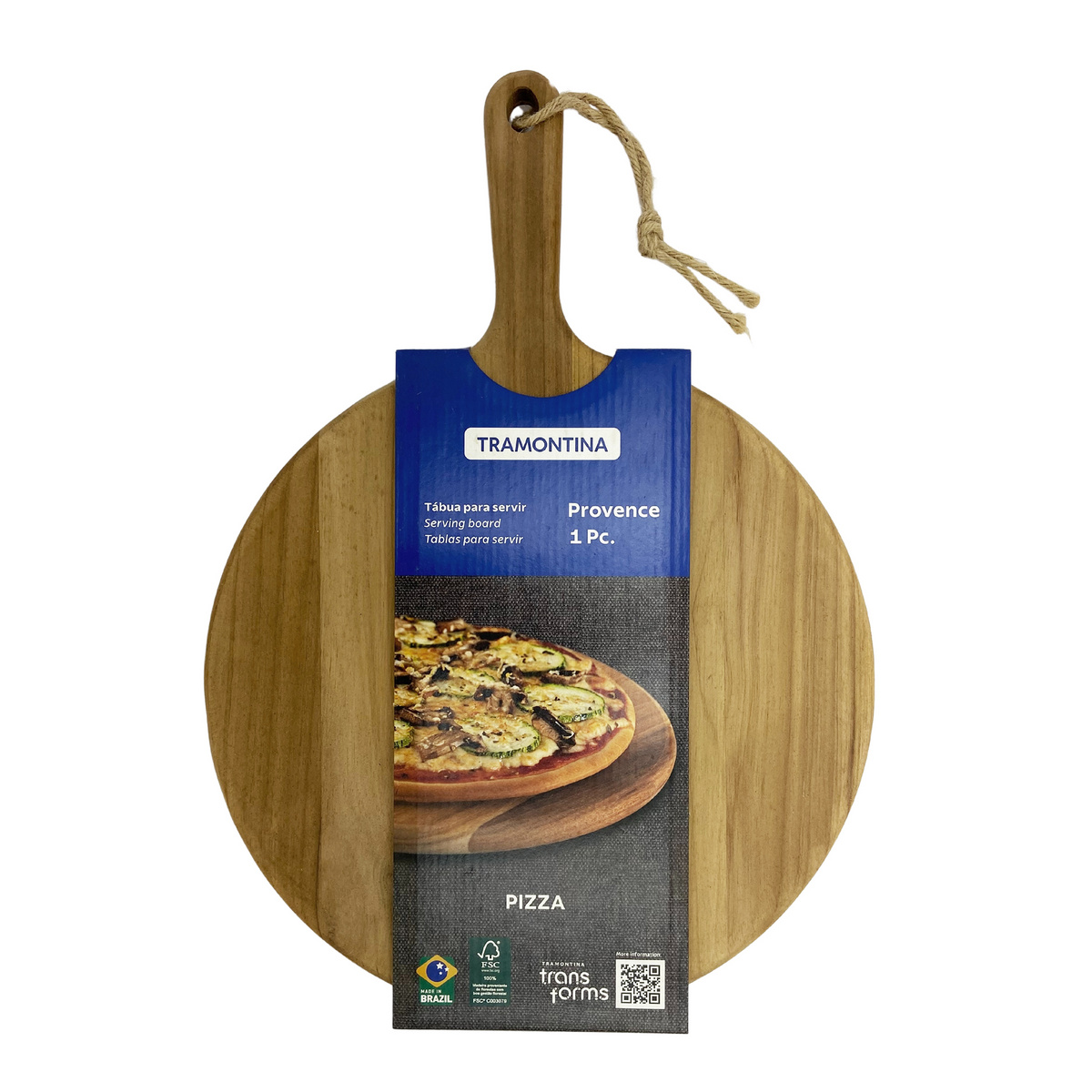 T&aacute;bua Redonda para Pizza Tramontina Provence em Madeira Teca FSC - SKU 13413351 - 4 image number 3