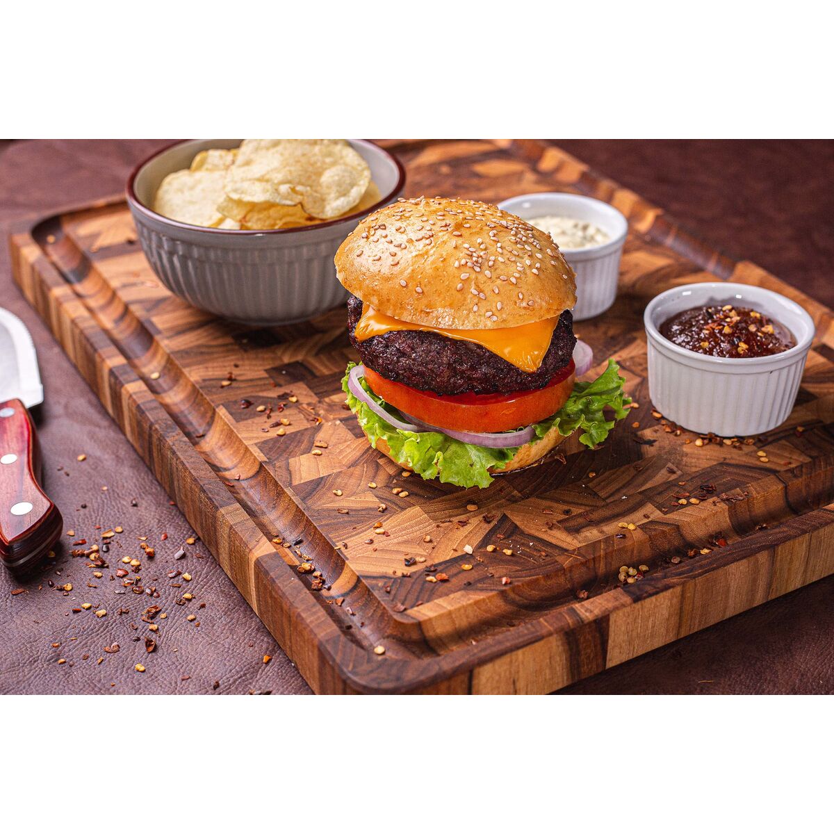 T&aacute;bua Cubus Retangular Tramontina Churrasco em Madeira Teca 45 x 34 cm - SKU 13422351 - 4 image number 3