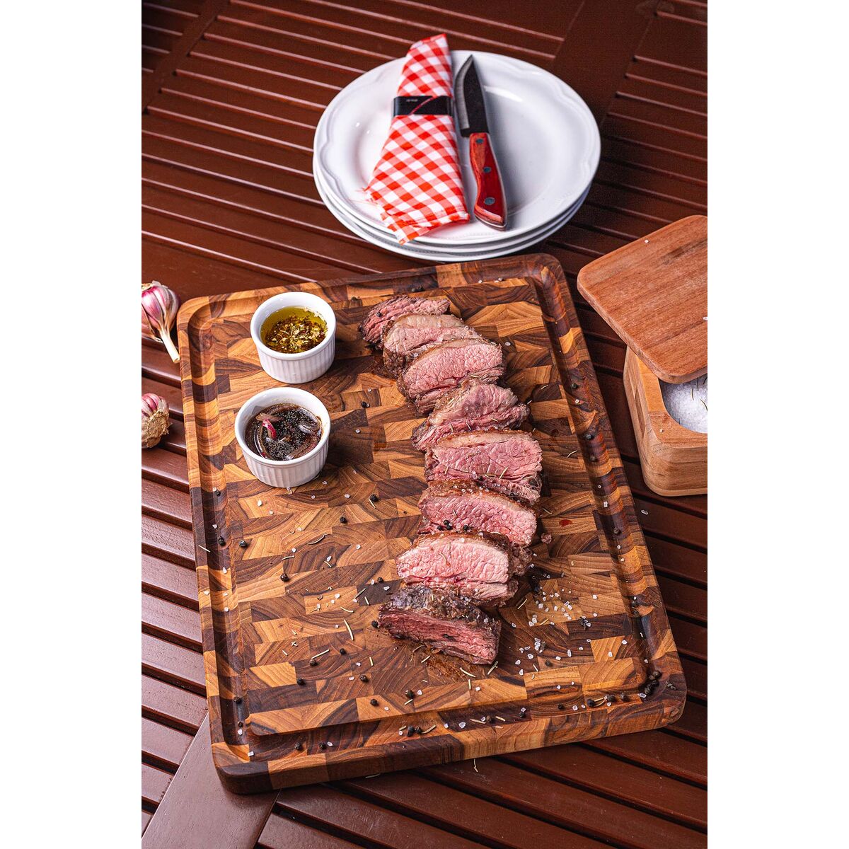 T&aacute;bua Cubus Retangular Tramontina Churrasco em Madeira Teca 45 x 34 cm - SKU 13422351 - 6 image number 5