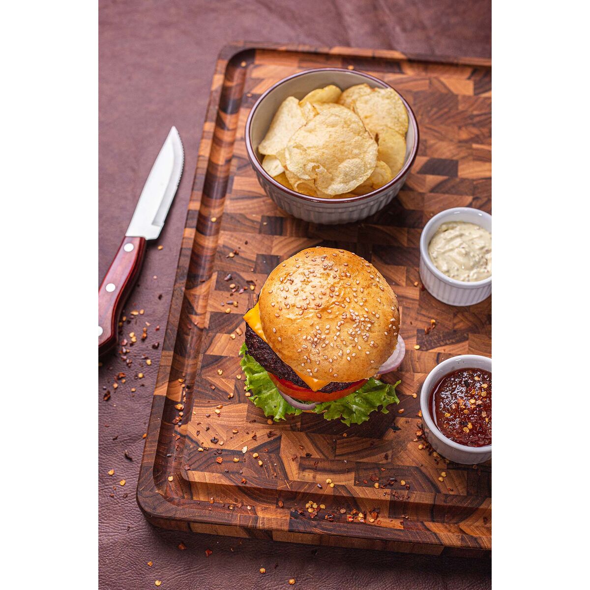 T&aacute;bua Cubus Retangular Tramontina Churrasco em Madeira Teca 45 x 34 cm - SKU 13422351 - 7 image number 6