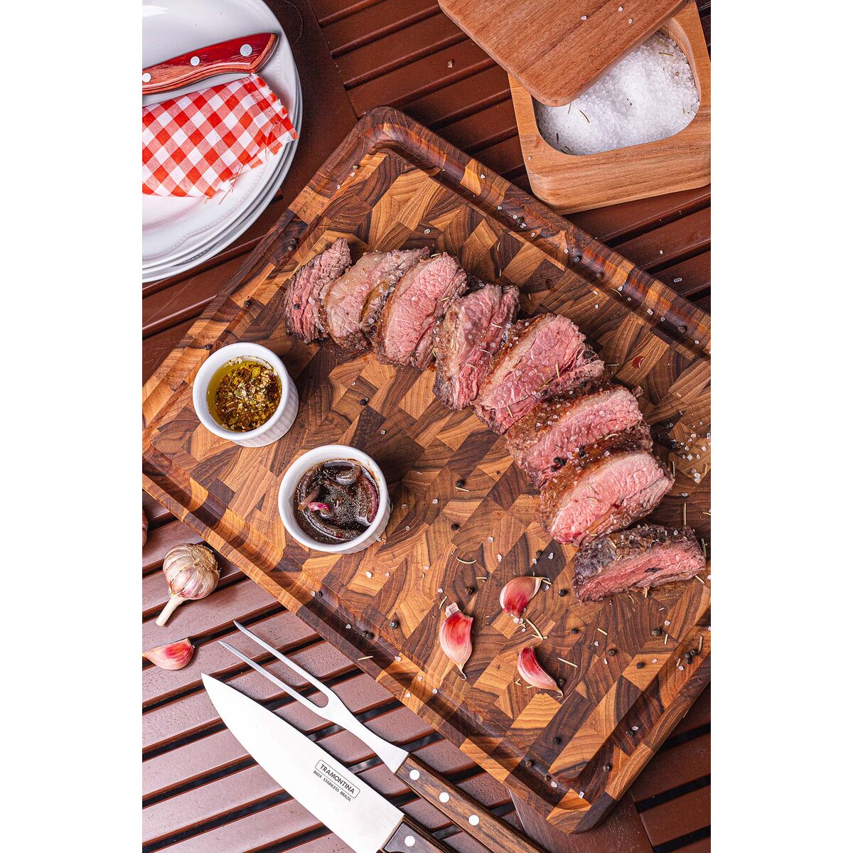 T&aacute;bua Cubus Retangular Tramontina Churrasco em Madeira Teca 45 x 34 cm - SKU 13422351 - 8 image number 7