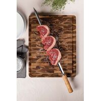 T&aacute;bua Cubus para Churrasco Tramontina Retangular em Madeira Invertida Teca com Acabamento em &Oacute;leo Mineral 45x34 cm. - SKU 13460351 - 15 image number 14