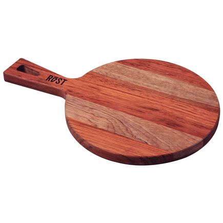 FSC T&aacute;bua Tramontina Rost Redonda para Servir em Madeira Jatob&aacute; Mesclada com Cabo e Acabamento &Oacute;leo 34x23 cm - SKU 13558371 - 1