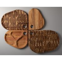 T&aacute;bua para Churrasco Tramontina Fol&iacute;um em Madeira Teca FSC com acabamento em &Oacute;leo de 45 cm - SKU 13583351 - 4 image number 3