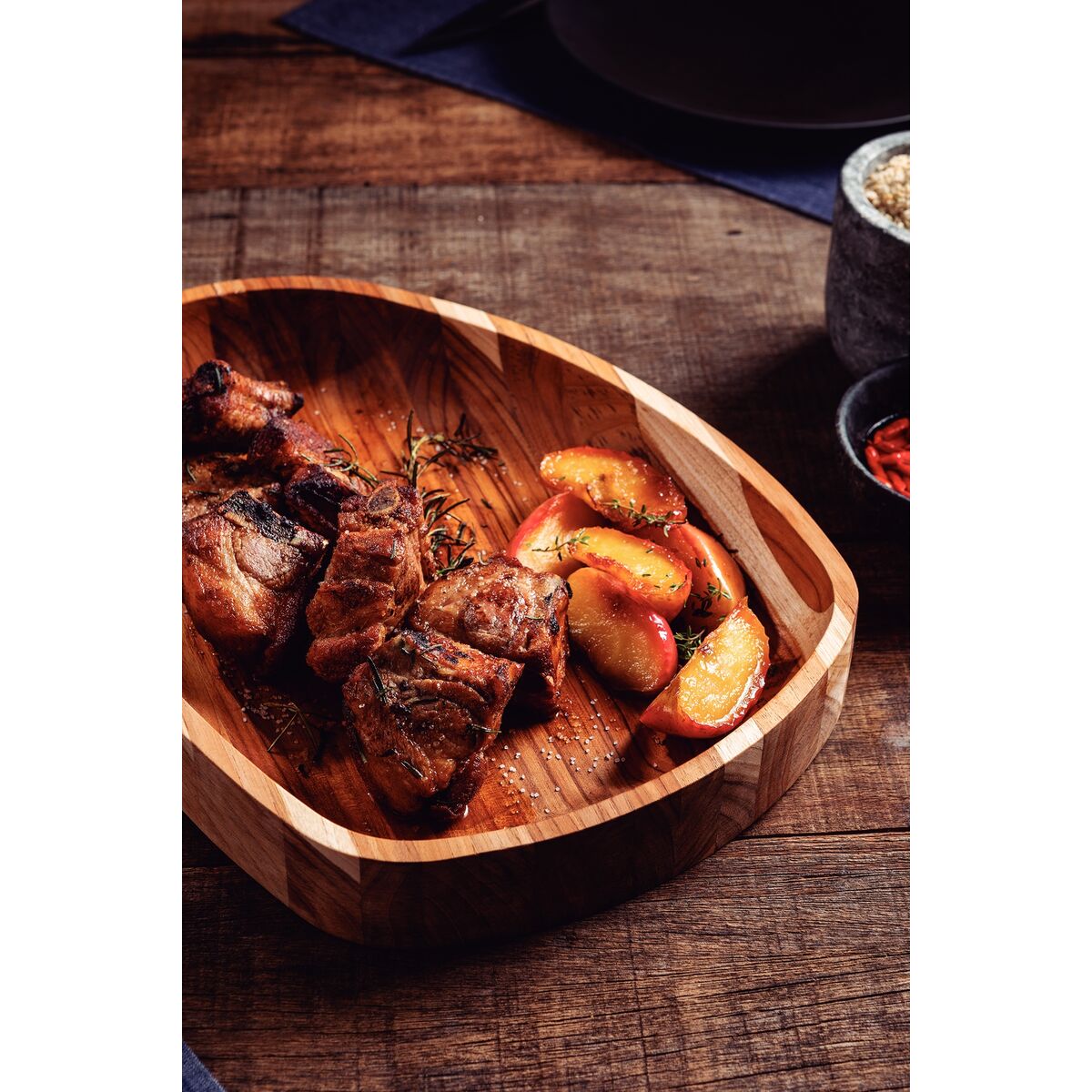 Gamela Org&acirc;nica Tramontina Churrasco em Madeira Teca com Acabamento em &Oacute;leo Mineral 37 x 29,8 cm - SKU 13602351 - 2 image number 1