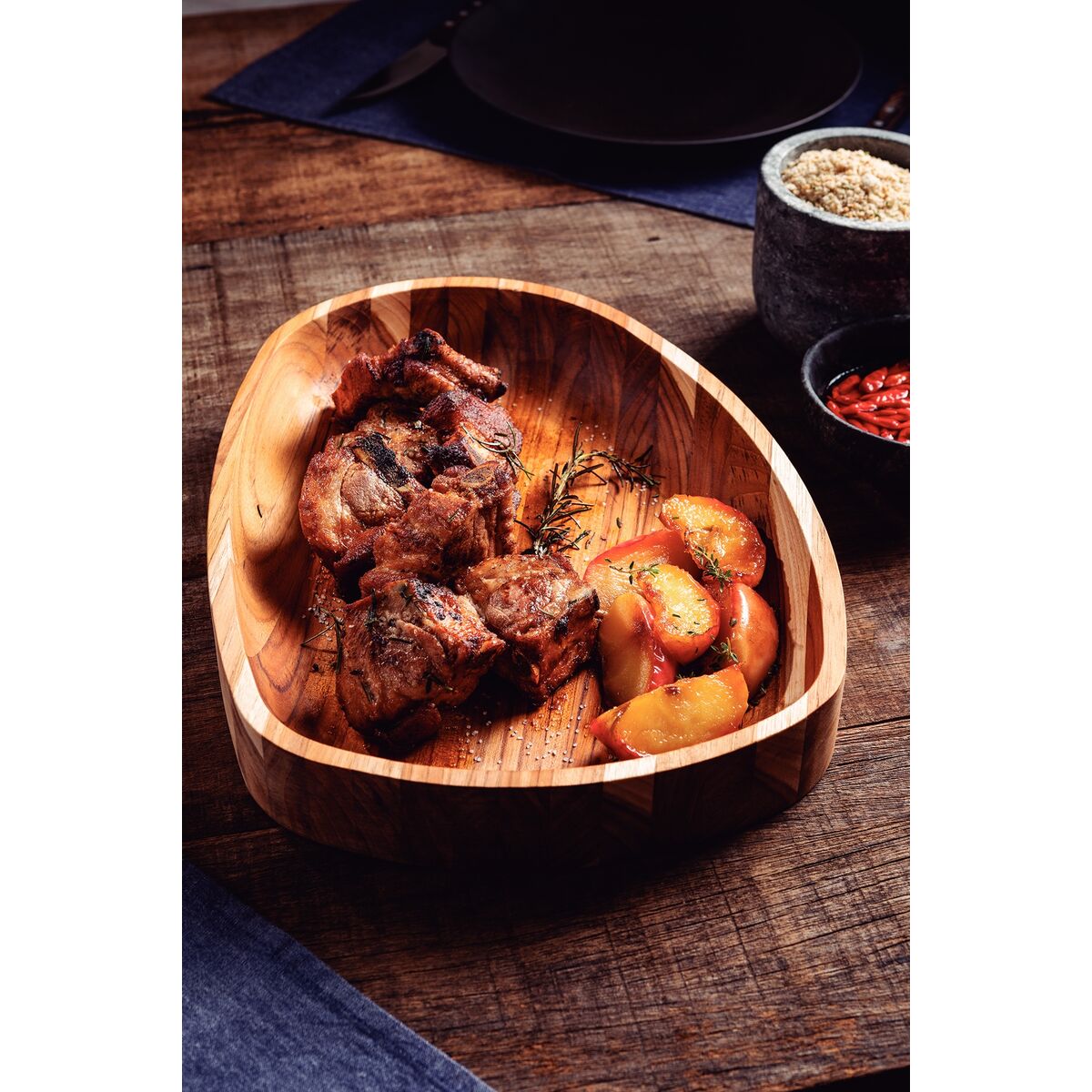 Gamela Org&acirc;nica Tramontina Churrasco em Madeira Teca com Acabamento em &Oacute;leo Mineral 37 x 29,8 cm - SKU 13602351 - 5 image number 4