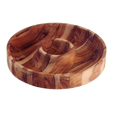 Petisqueira Tramontina Churrasco em Madeira Teca com Acabamento em &Oacute;leo Mineral 31,5 x 31,5 cm Cor Natural - SKU 13608351 - 1
