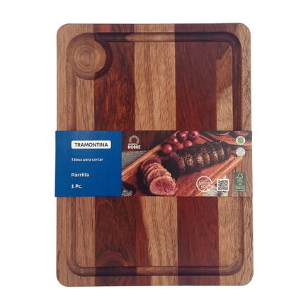 T&aacute;bua Retangular Tramontina de 40x30 cm em Madeira Jatob&aacute; com brancal FSC e Acabamento em &Oacute;leo - SKU 13646371