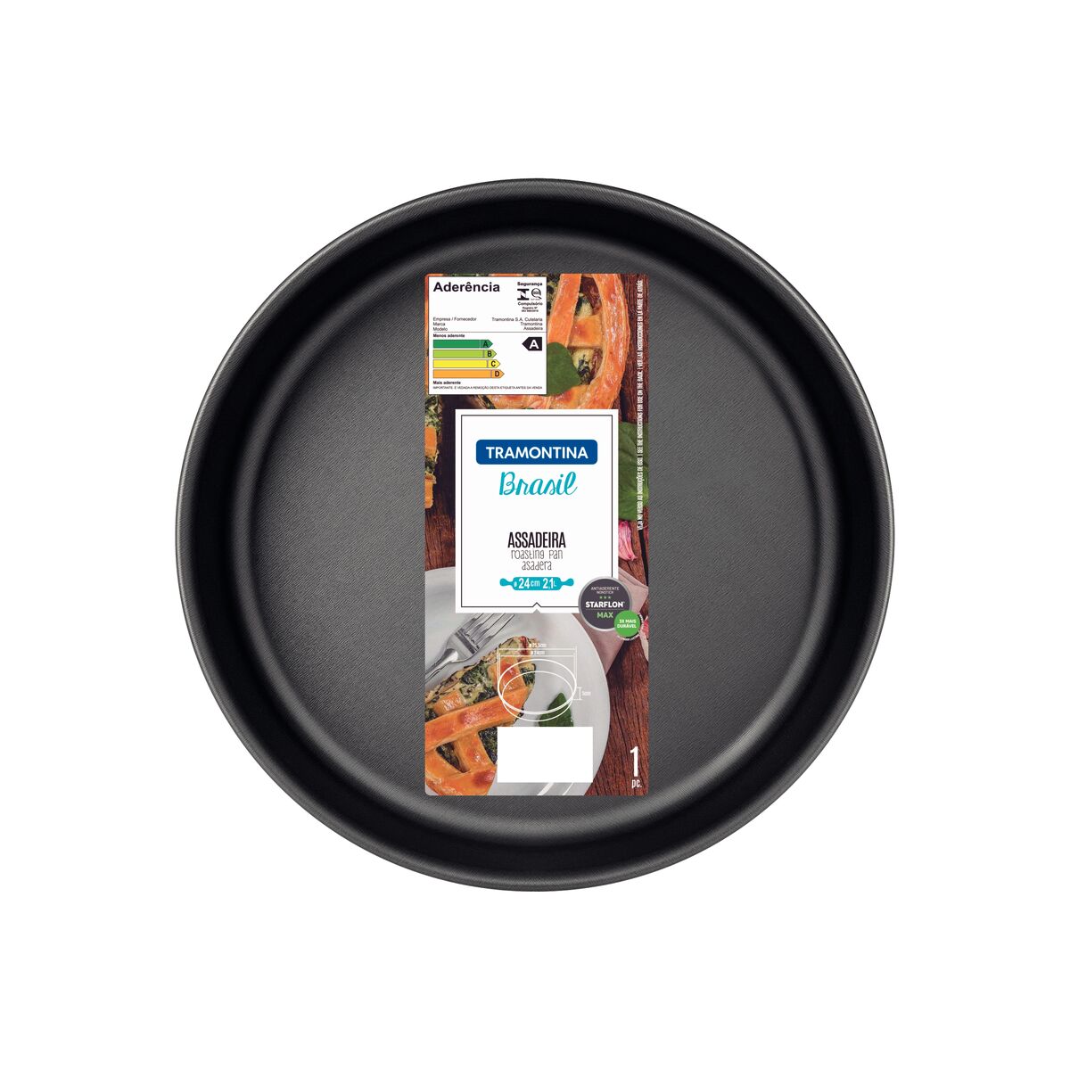 Assadeiras Tramontina Brasil em Alum&iacute;nio com Revestimento Interno e Externo em Antiaderente Starflon Max Grafite Cor Grafite - SKU 20099087 - 7 image number 6