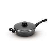 Aluminum skillet with lid with internal non-stick coating Ø24cm