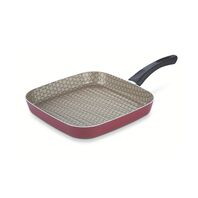 Aluminum skillet grill with internal non-stick coating 28cm