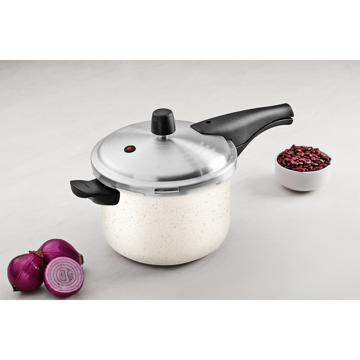 Panela de Press&atilde;o Tramontina Vancouver em Alum&iacute;nio com Revestimento Interno e Externo em Antiaderente Starflon Max Bege 20 cm 4,5 L - SKU 20591320 - 3 image number 2