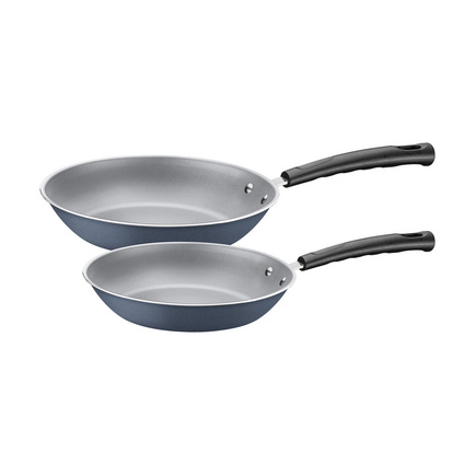 Jogo de Frigideiras Tramontina Versalhes em Alum&iacute;nio com Revestimento Interno e Externo em Antiaderente Starflon Max Azul 2 Pe&ccedil;as Cor Azul - SKU 20698188