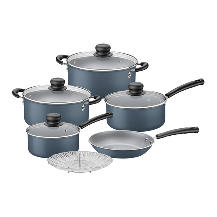 Jogo de Panelas Tramontina Versalhes em Alum&iacute;nio com Revestimento Interno e Externo em Antiaderente Starflon Max Azul 6 Pe&ccedil;as Cor Azul - SKU 20698190 - 1