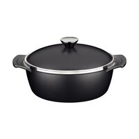 Caçarola Tramontina Lyon em Alumínio Forjado com Revestimento Interno e Externo Antiaderente Starflon High Performance Preto com Tampa 26 cm 4,6 L Cor Preto - SKU 20960026 - 1 image number 0