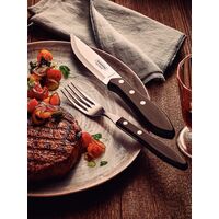 Faca para Churrasco Jumbo Tramontina com L&acirc;mina em A&ccedil;o Inox e Cabo de Madeira Polywood Castanho 5" Cor Polywood castanho - SKU 21185095 - 2 image number 1