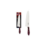 Tramontina stainless steel 10" butcher's knife with red polywood handle