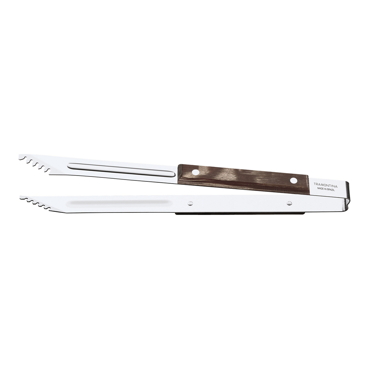 Kit para Churrasco Tramontina com L&acirc;mina em A&ccedil;o Inox Cabo de Madeira Polywood Castanho com T&aacute;bua de Madeira 3 Pe&ccedil;as Cor Polywood castanho - SKU 21197901 - 3 image number 2