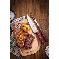 Kit para Churrasco Tramontina com L&acirc;minas em A&ccedil;o Inox e Cabo Polywood Vermelho com T&aacute;bua de Madeira 3 Pe&ccedil;as Cor Polywood vermelho - SKU 21198714 - 4 image number 3