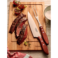 Kit para Churrasco Tramontina com Lâminas em Aço Inox e Cabos de Madeira Polywood Vermelho com Tábua e Estojo 8 Peças Cor Polywood vermelho - SKU 21198765 - 8 image number 7