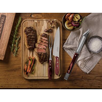 Kit para Churrasco Tramontina com Lâminas em Aço Inox e Cabos de Madeira Polywood Vermelho com Tábua e Estojo 8 Peças Cor Polywood vermelho - SKU 21198765 - 9 image number 8