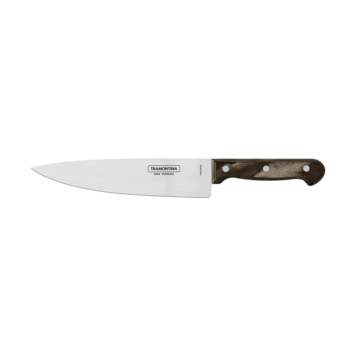 Kit para Churrasco Tramontina com L&acirc;mina em A&ccedil;o Inox Cabo de Madeira Polywood Castanho com T&aacute;bua de Madeira 3 Pe&ccedil;as Cor Polywood castanho - SKU 21198914 - 3 image number 2
