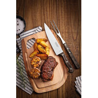 Kit para Churrasco Tramontina com L&acirc;mina em A&ccedil;o Inox Cabo de Madeira Polywood Castanho com T&aacute;bua de Madeira 3 Pe&ccedil;as Cor Polywood castanho - SKU 21198914 - 4 image number 3