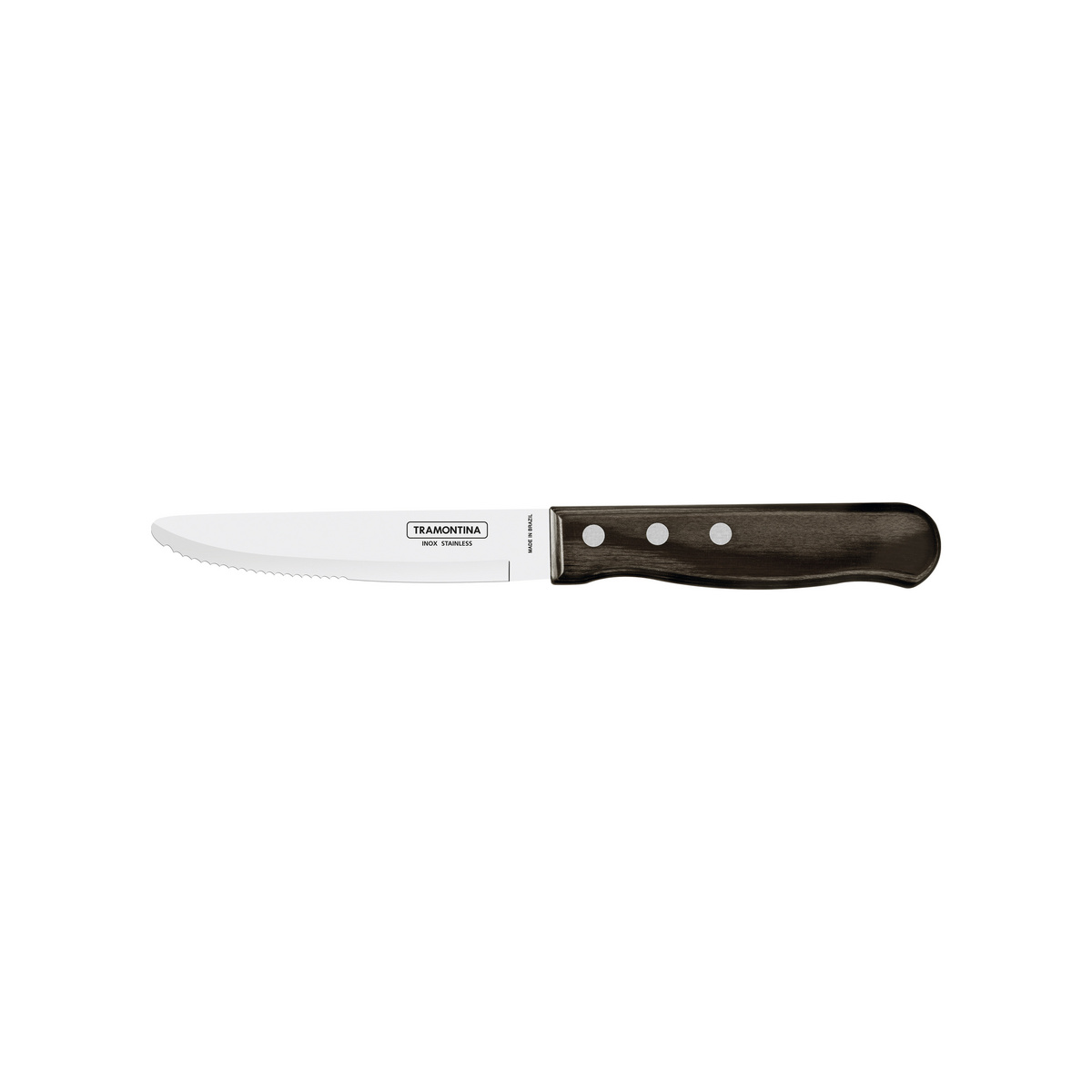 Jogo de Talheres Jumbo Tramontina Churrasco com L&acirc;minas em A&ccedil;o Inox e Cabos de Madeira Polywood Castanho 12 Pe&ccedil;as Cor Polywood castanho - SKU 21198999 - 3 image number 2