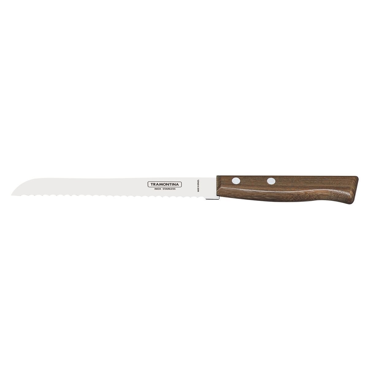 Tramontina Tradicional 7" Bread Knife with Stainless-Steel Blade and Natural Wood Handle