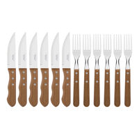 Jogo para Churrasco Tramontina Dynamic com L&acirc;minas em A&ccedil;o Inox e Cabos de Madeira Natural 12 Pe&ccedil;as Cor Madeira natural - SKU 22399063 - 4 image number 3