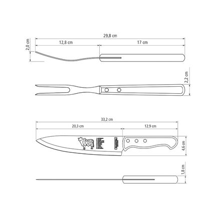Tramontina 2-Piece Carving Set with Stainless-Steel Blades and