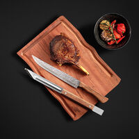 Kit para Churrasco Tramontina com L&acirc;minas em A&ccedil;o Inox e Cabo em Madeira Natural com T&aacute;bua de Madeira 3 Pe&ccedil;as Cor Madeira natural - SKU 22999050 - 9 image number 8