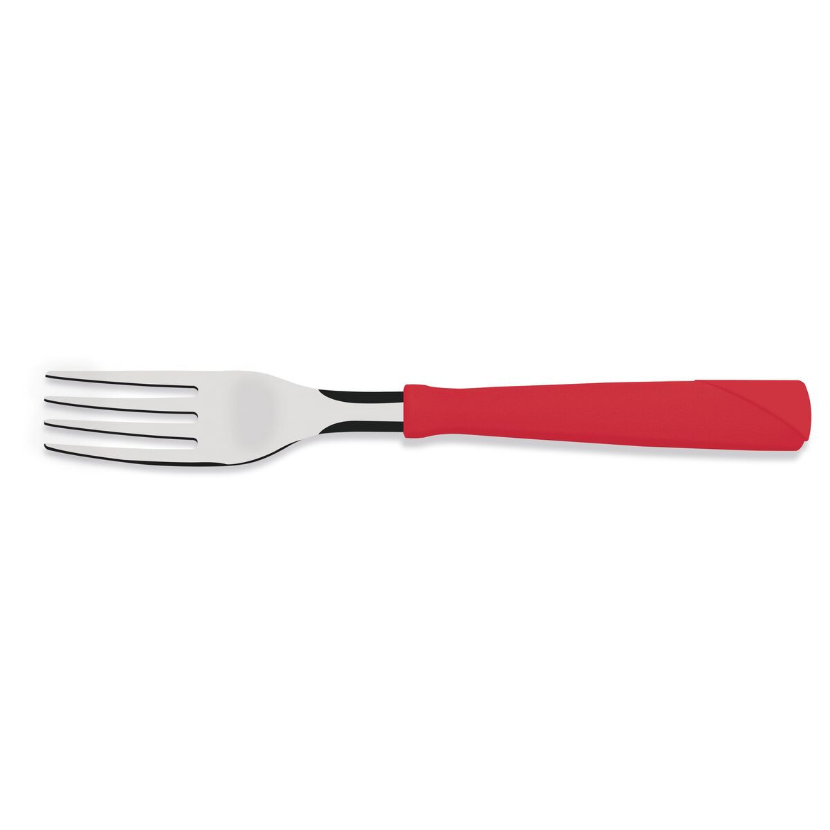 Tenedor de mesa con mango rojo - Arcos 374722