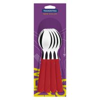 Conjunto de Colheres de Mesa Tramontina New Kolor com L&acirc;minas em A&ccedil;o Inox e Cabos de Polipropileno Vermelho 12 Pe&ccedil;as Cor Vermelho - SKU 23163970 - 2 image number 1