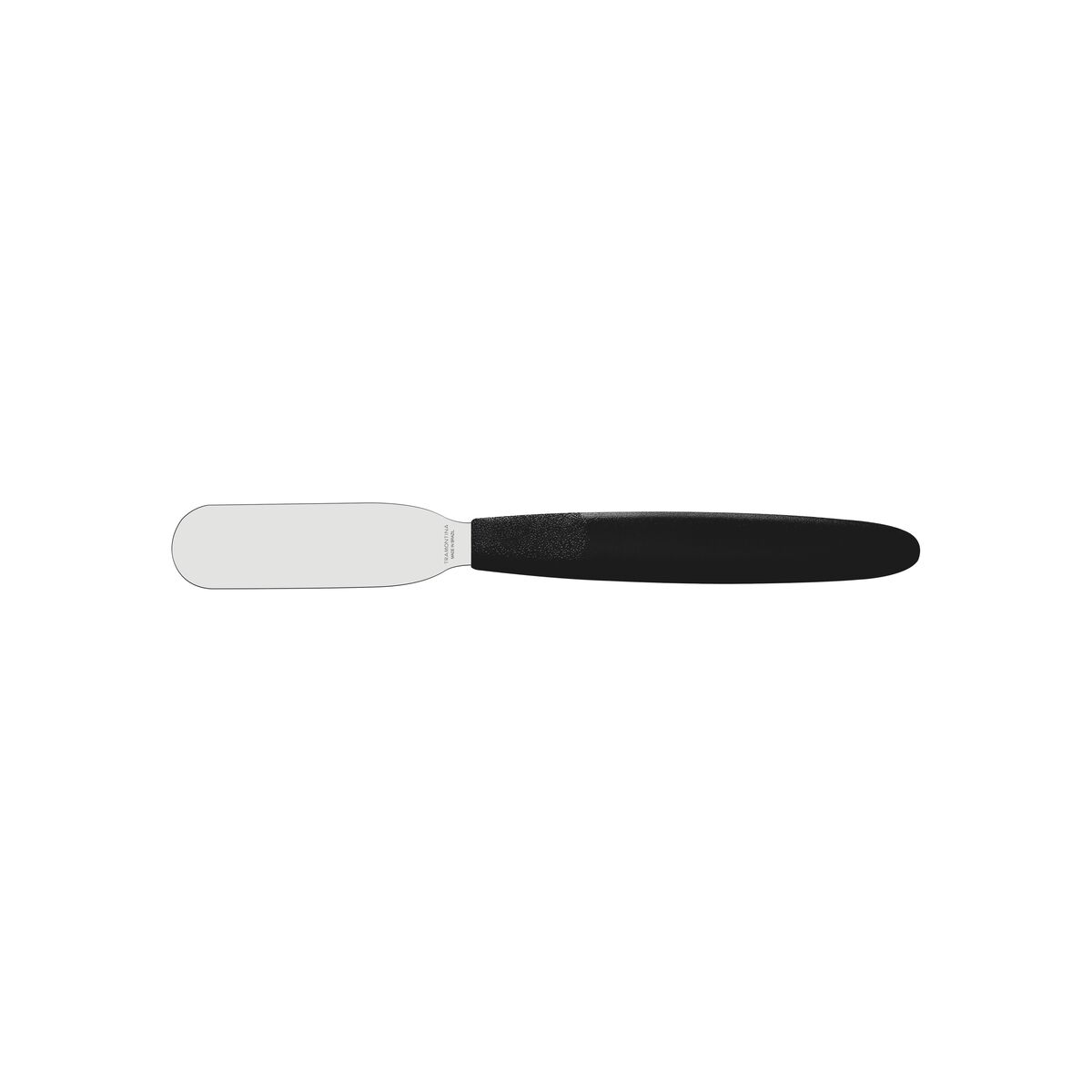 Tramontina Ipanema stainless steel butter spreader with black polypropylene handle, 2"