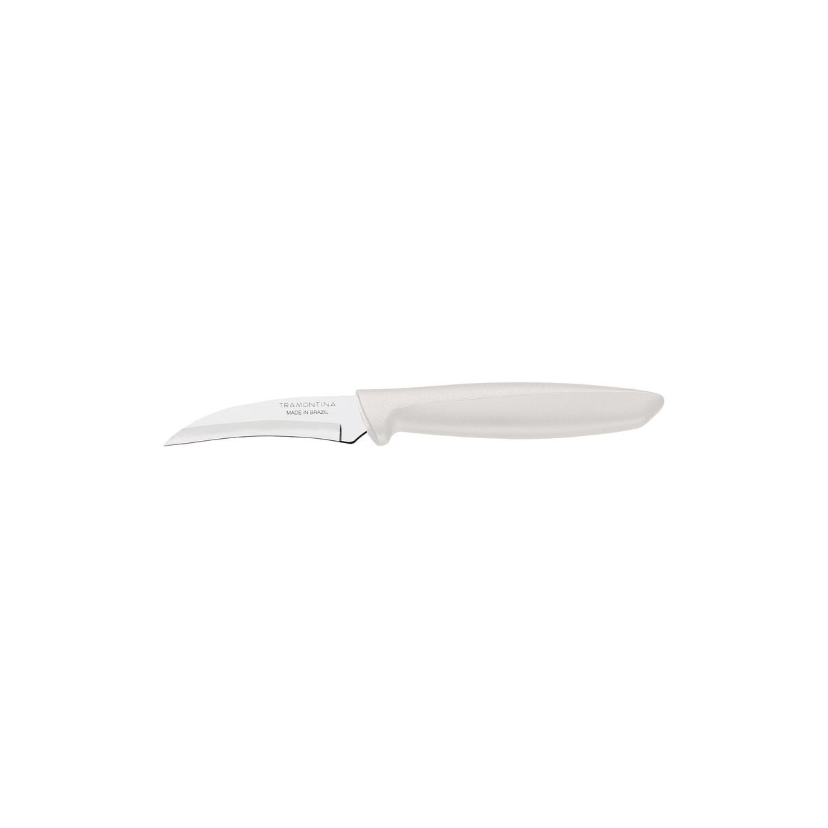 Cuchillo para Redondear Tramontina Plenus con Lámina en Acero Inoxidable y Mango de Polipropileno Off White 3"