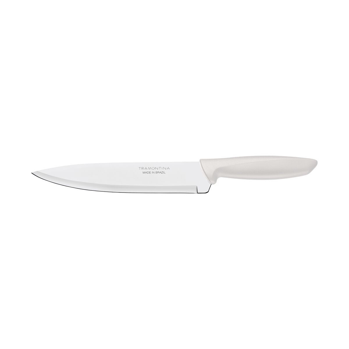 Faca Chef Tramontina Plenus com Lâmina em Aço Inox e Cabo de Polipropileno Off White 8"