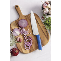 Faca Chef Tramontina Felice com L&acirc;mina em A&ccedil;o Inox e Cabo de Polipropileno Azul 8" Cor Azul - SKU 23488118 - 3 image number 2